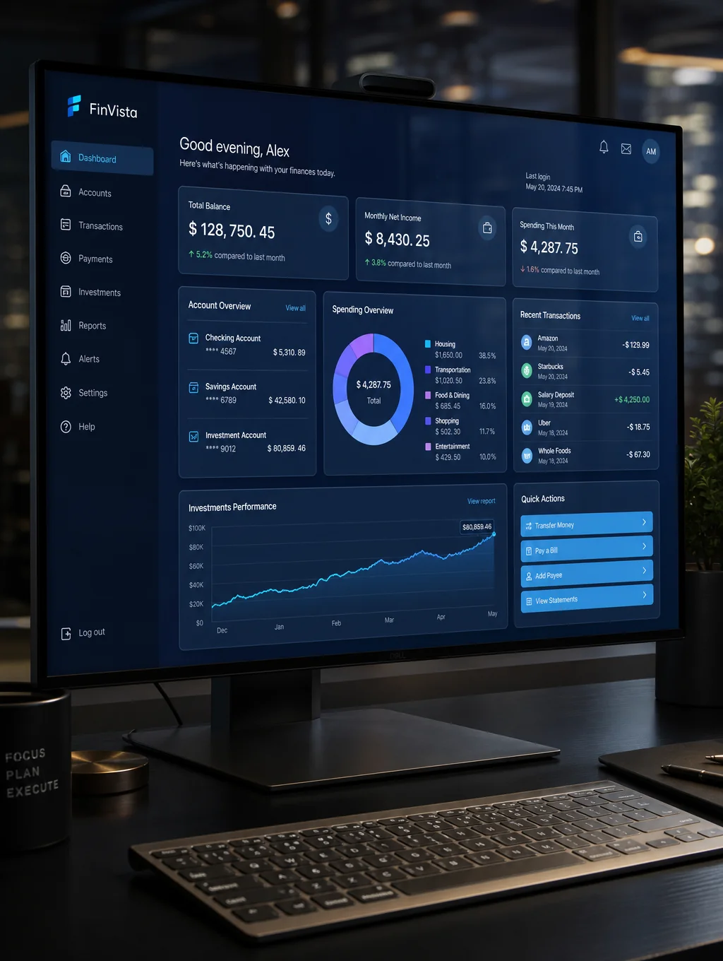 Financial compliance dashboard showing real-time regulatory status